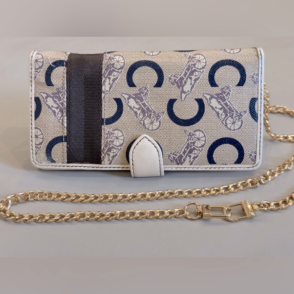 Celine Macadam C/Horse Long Wallet with Unbranded Chain